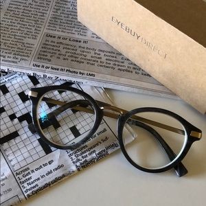 EyeBuy Direct Gray and Gold “Yuke” Glasses